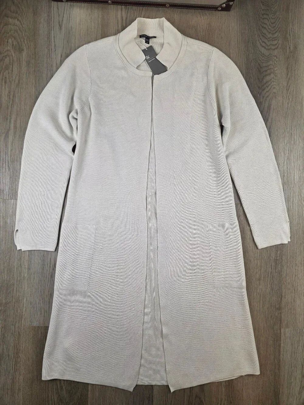 Eileen Fisher Silk/Organic Cotton Longline Cardigan Size S